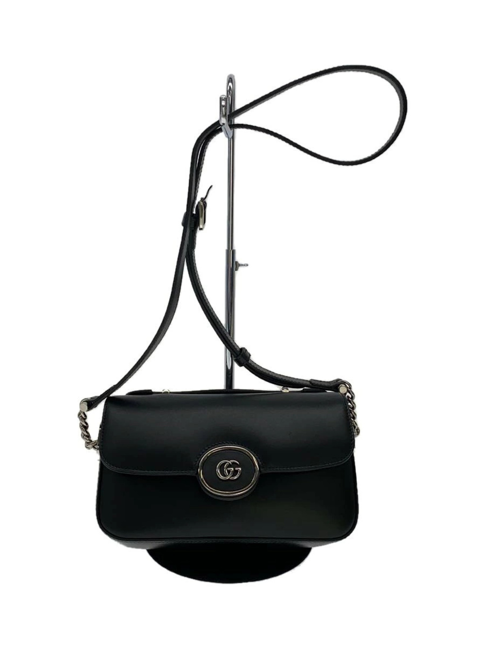 Gucci Shoulder Bag Double GG Leather Black